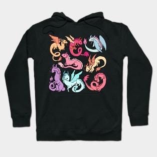 Cute colorful fantasy dragons Hoodie